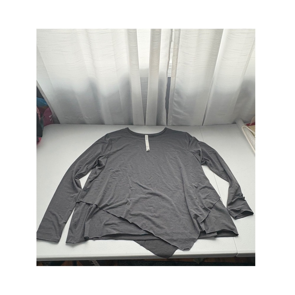 Lululemon Gray Sweetest Day Long Sleeve Top Tencel Blend Size‎ 12